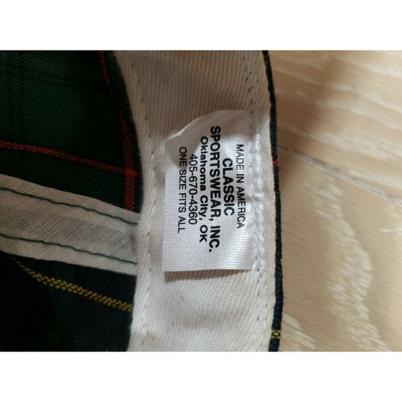 Kansas University Vintage Snapback Hat Tartan Plaid USA Made - Picture 10 of 10